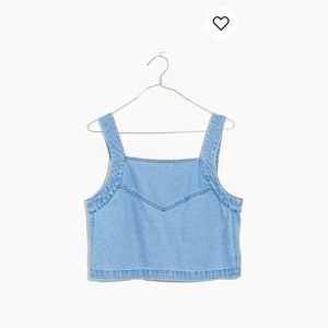 Denim Crop Tank Top